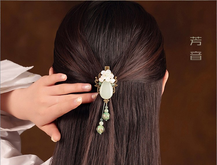 古典簡約小清新發(fā)夾，優(yōu)雅水滴復(fù)古發(fā)飾頭飾