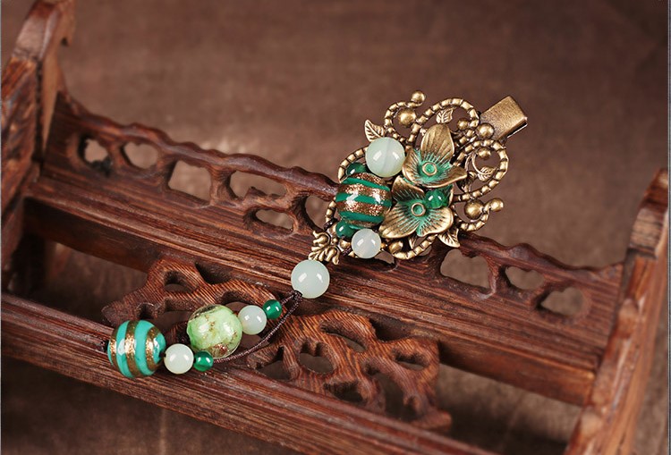 復古風青曼發(fā)夾，優(yōu)雅家佳樂文學發(fā)飾頭飾