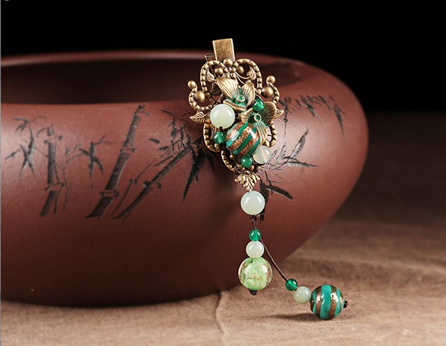 復古風青曼發(fā)夾，優(yōu)雅家佳樂文學發(fā)飾頭飾