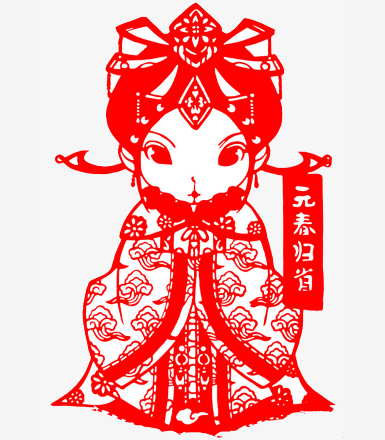 九款紅樓夢人物Q版剪紙：別有風味的紅樓風情