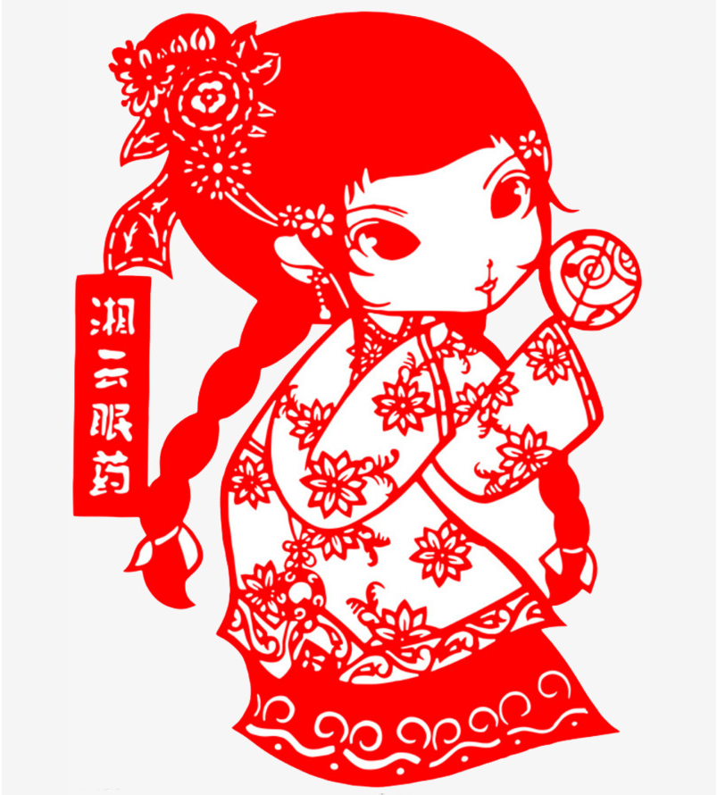 九款紅樓夢人物Q版剪紙：別有風味的紅樓風情