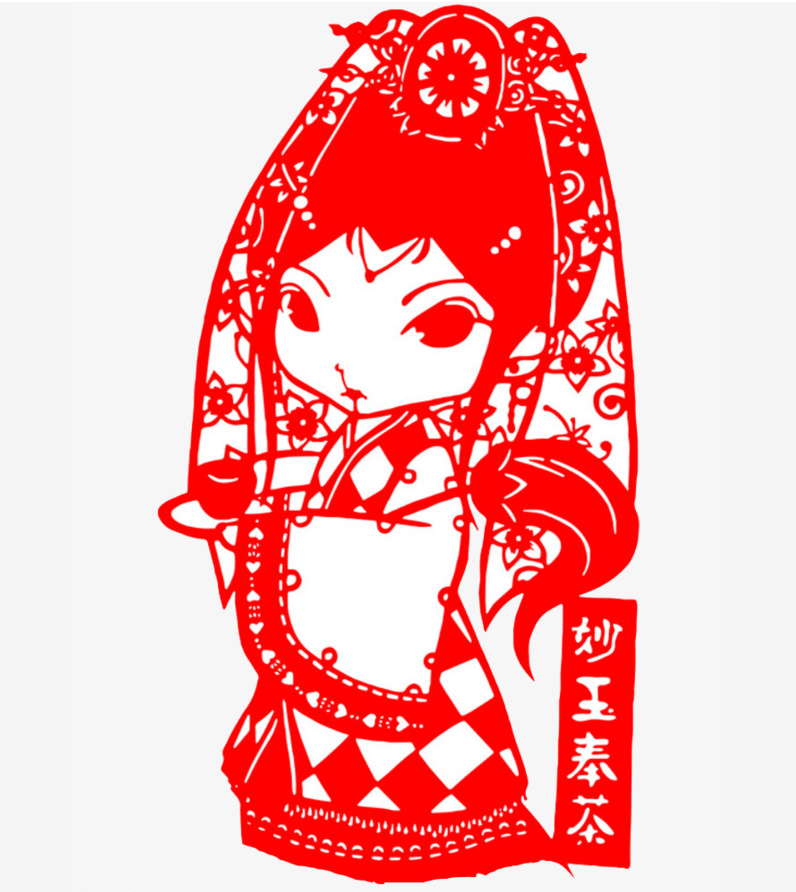 九款紅樓夢人物Q版剪紙：別有風味的紅樓風情