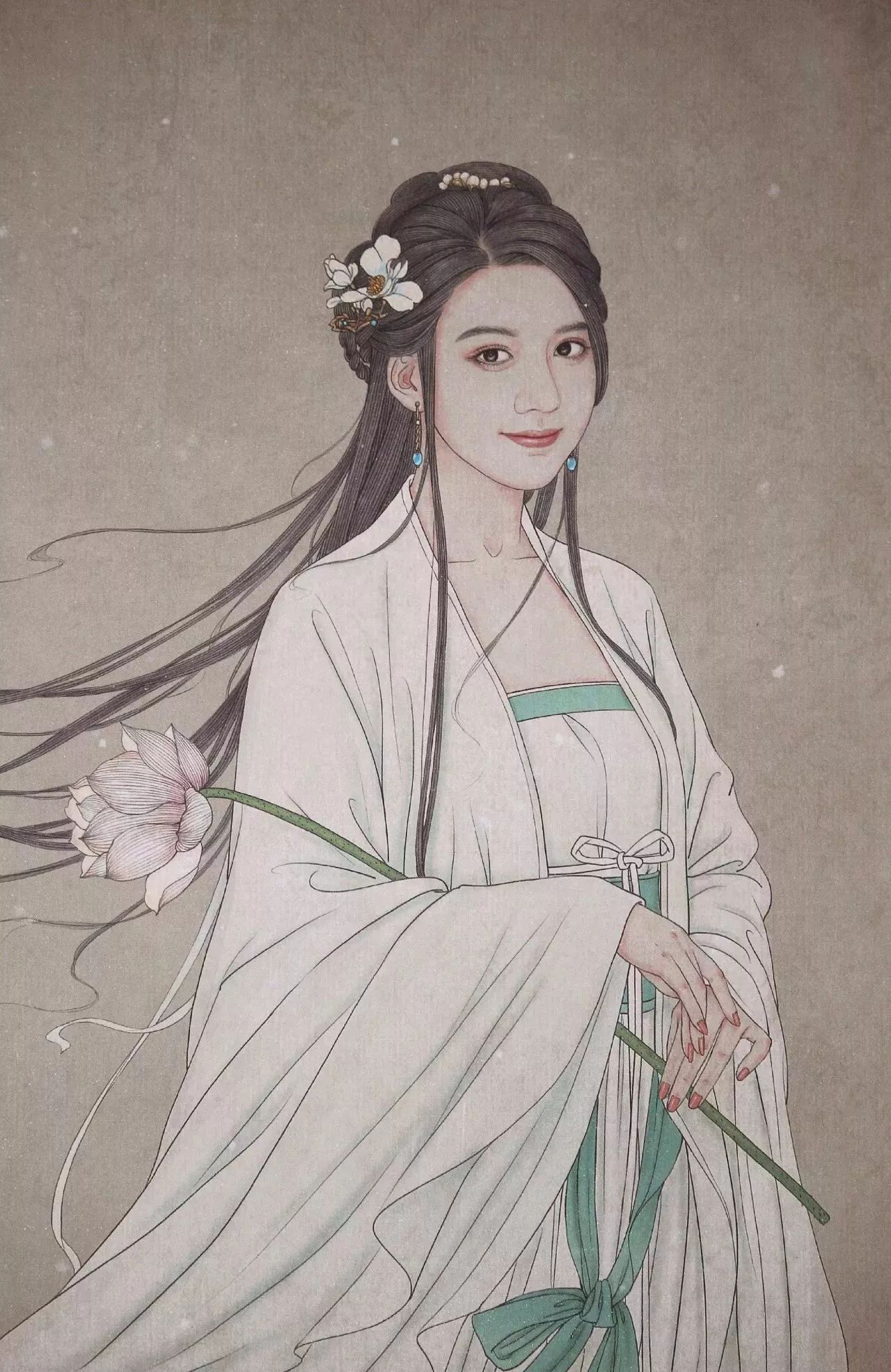 驚艷手繪插畫：古風線條畫出女子極致的美