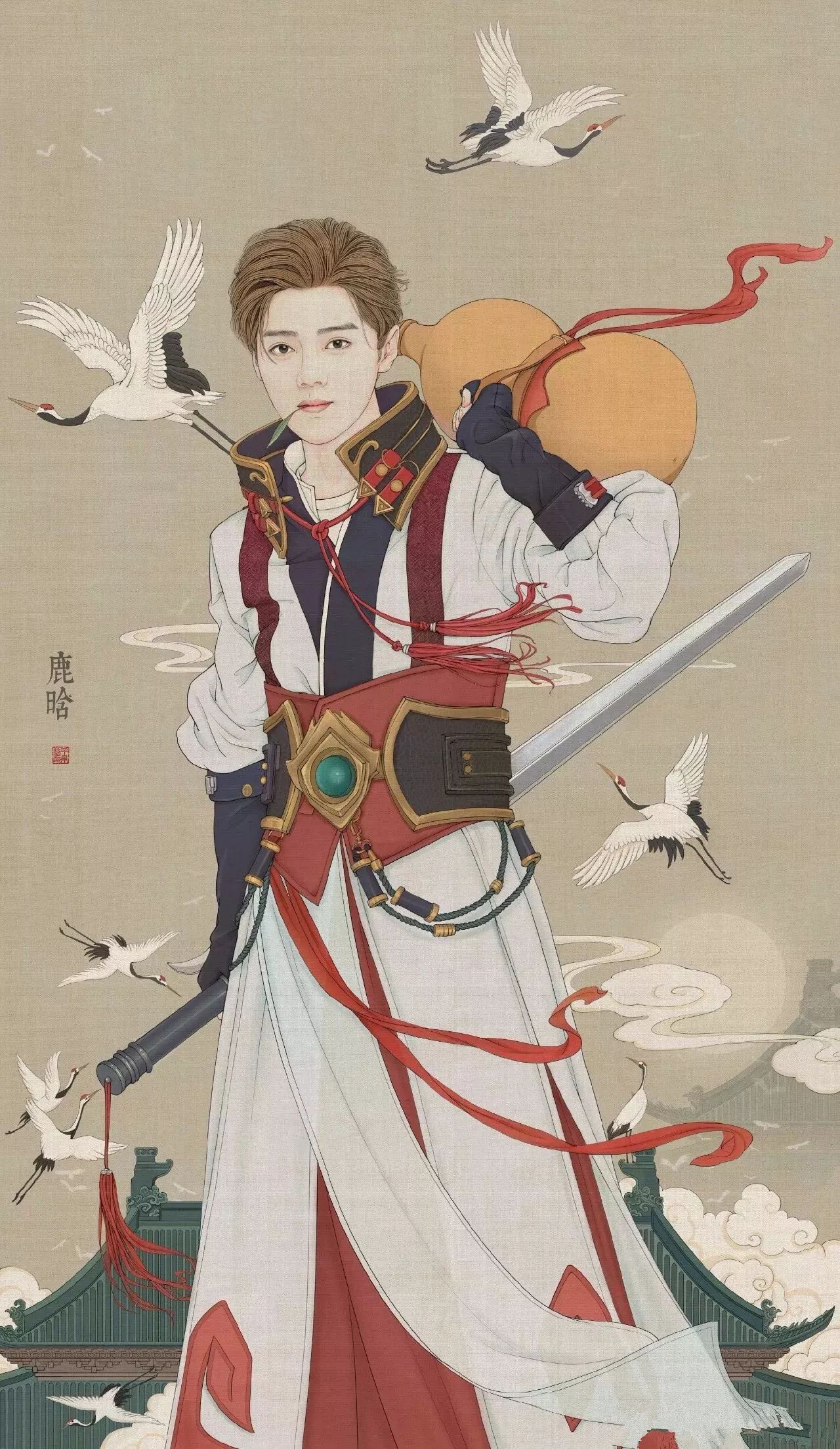 驚艷手繪插畫：古風線條畫出女子極致的美