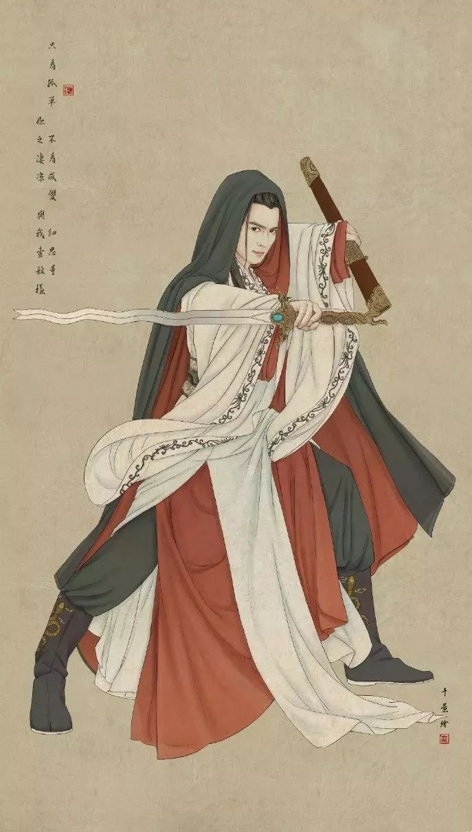 驚艷手繪插畫(huà)：古風(fēng)線條畫(huà)出女子極致的美