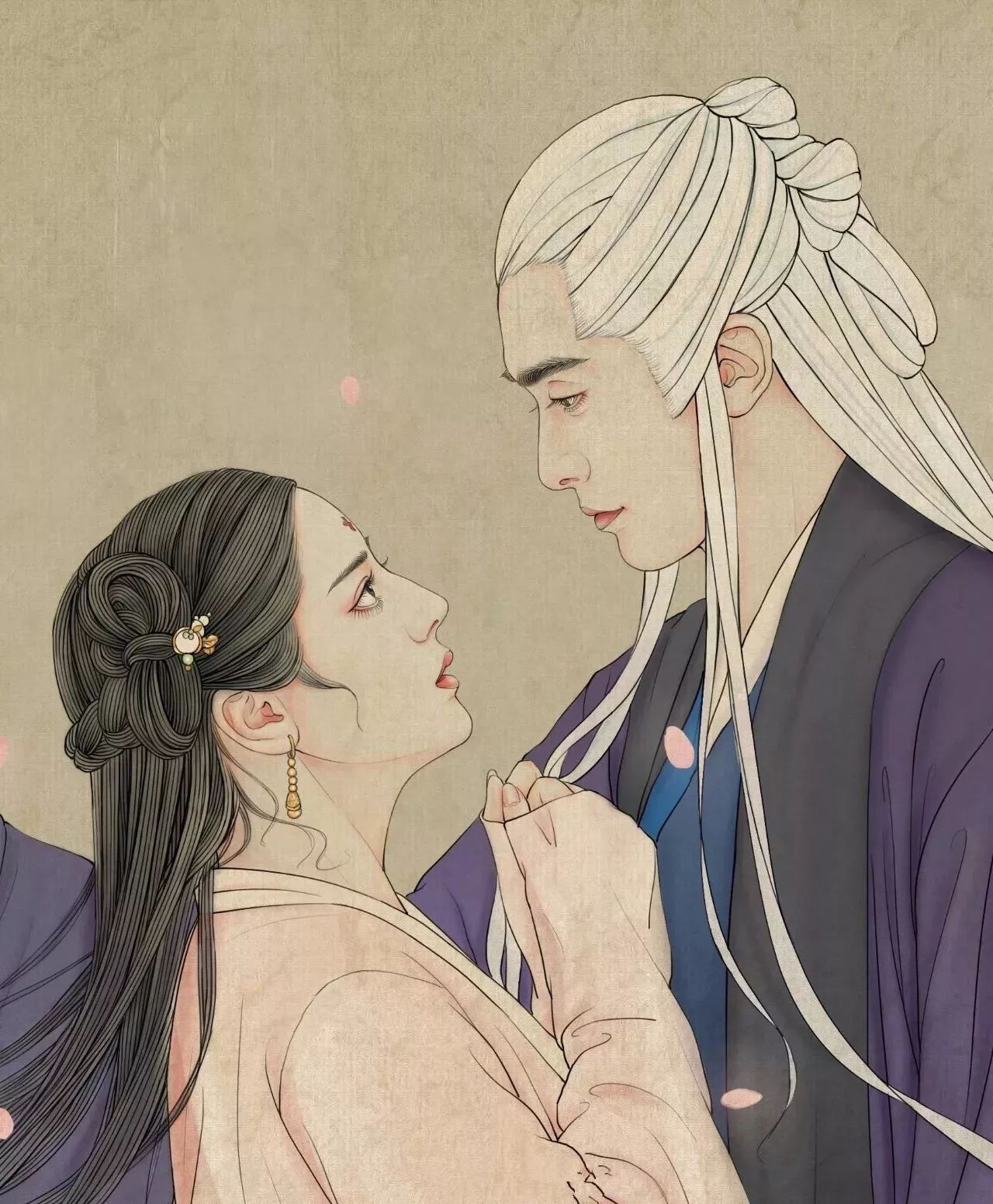 驚艷手繪插畫(huà)：古風(fēng)線條畫(huà)出女子極致的美