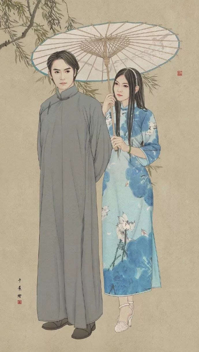 驚艷手繪插畫(huà)：古風(fēng)線條畫(huà)出女子極致的美