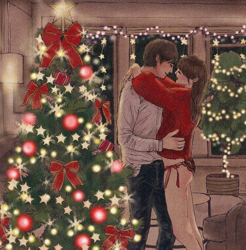 一組情侶情趣插畫(huà)，充滿(mǎn)誘惑的手繪插畫(huà)