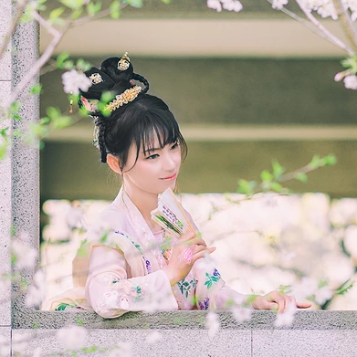 櫻粉清新女生頭像，唯美古風(fēng)真人頭像