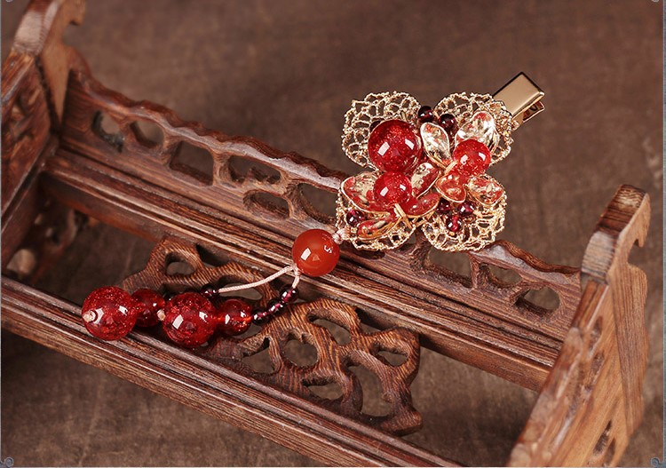 艷傾古風(fēng)琉璃發(fā)夾，嬌美家佳樂文學(xué)頭飾