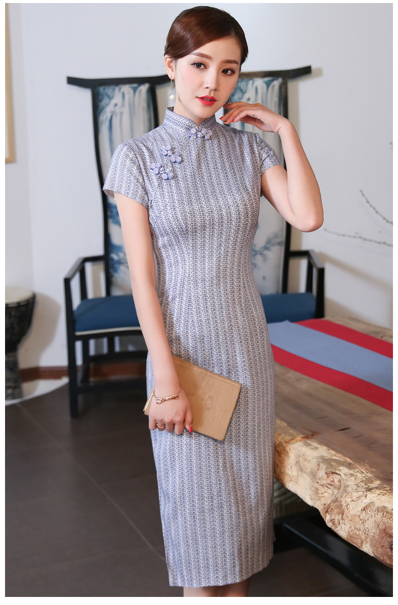 素雅民國(guó)風(fēng)旗袍，時(shí)尚復(fù)古旗袍裙
