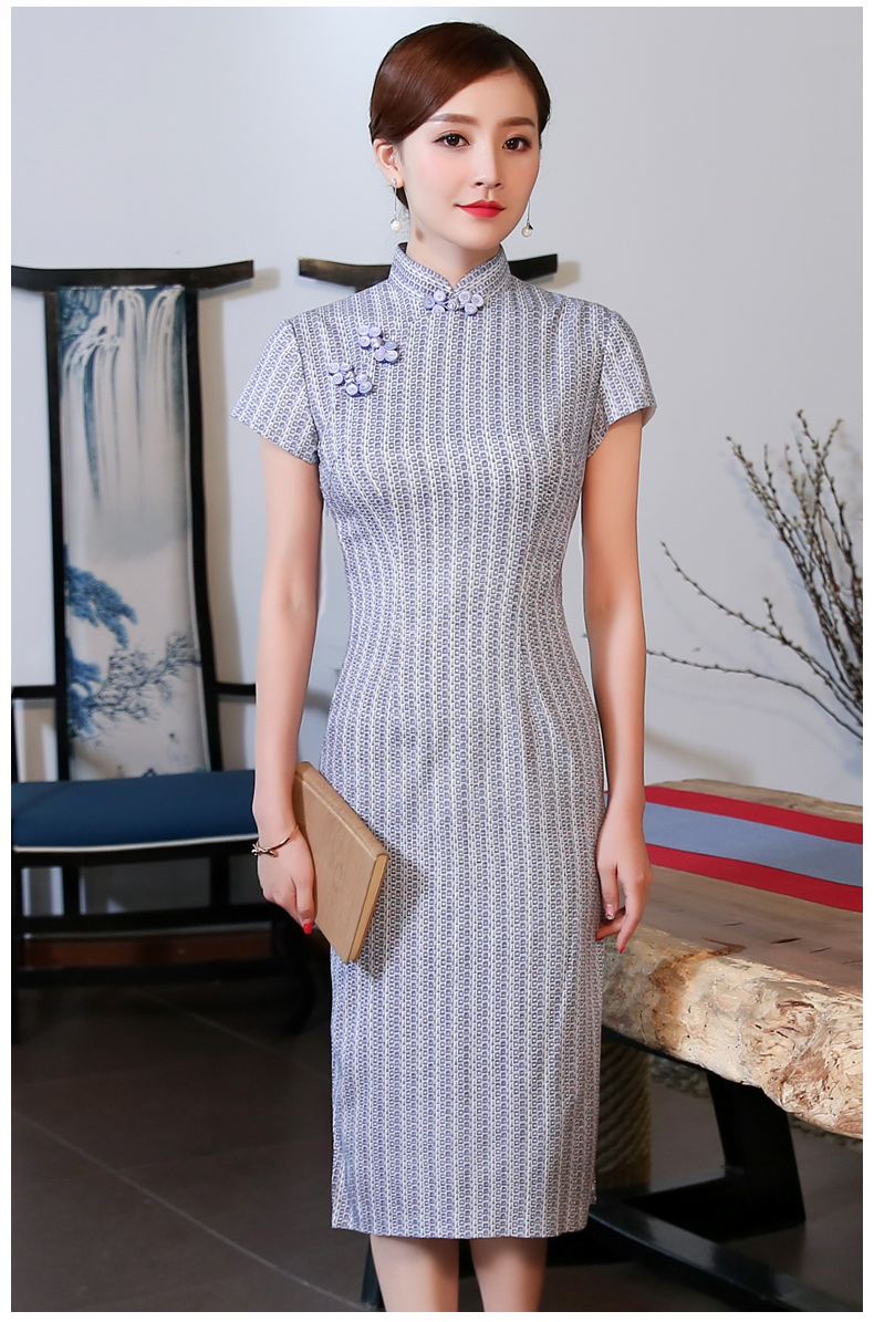 素雅民國(guó)風(fēng)旗袍，時(shí)尚復(fù)古旗袍裙