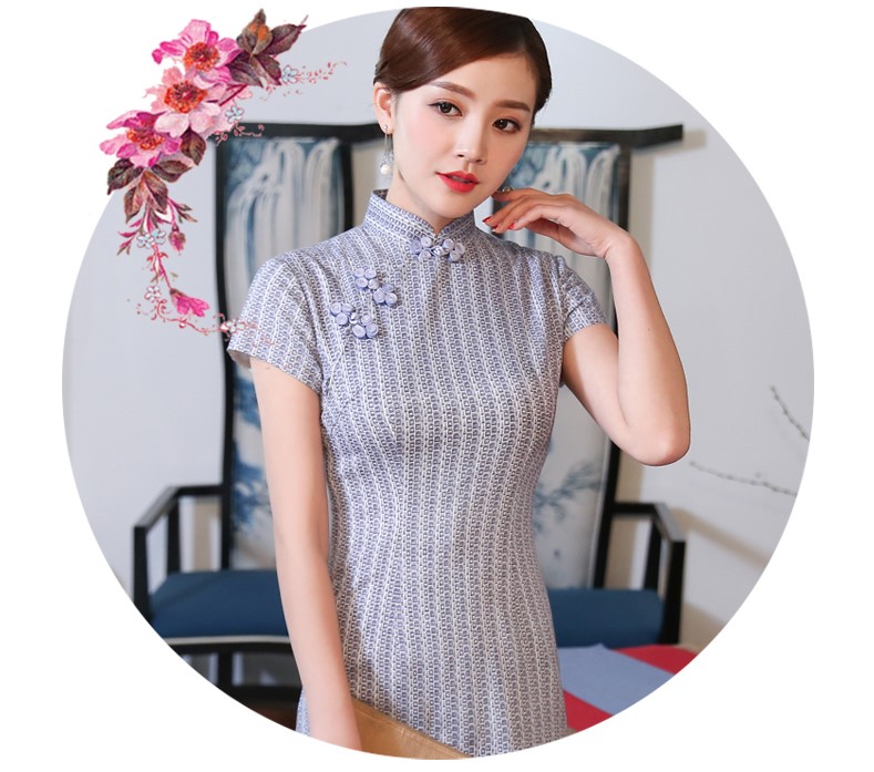 素雅民國(guó)風(fēng)旗袍，時(shí)尚復(fù)古旗袍裙