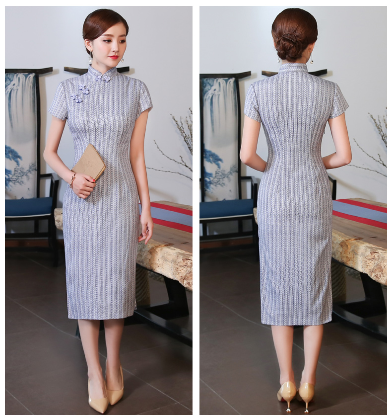 素雅民國(guó)風(fēng)旗袍，時(shí)尚復(fù)古旗袍裙