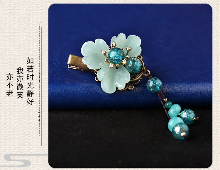 復(fù)古風(fēng)葉子發(fā)夾，素雅氣質(zhì)頭飾