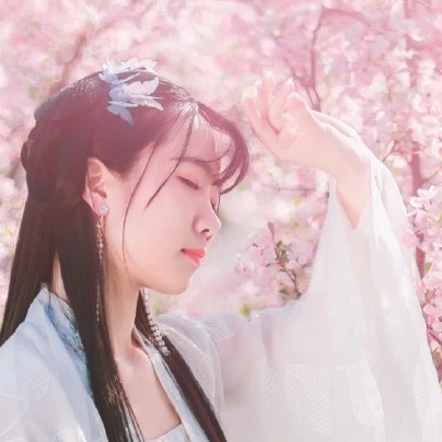 海棠花開女生頭像，唯美古風(fēng)真人頭像