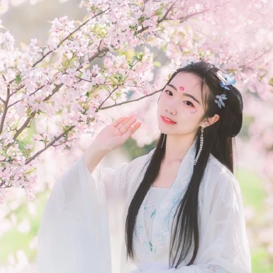 海棠花開女生頭像，唯美古風(fēng)真人頭像
