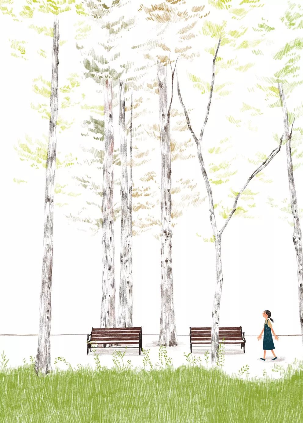 一組小清新彩鉛插畫(huà)，唯美的色彩世界!