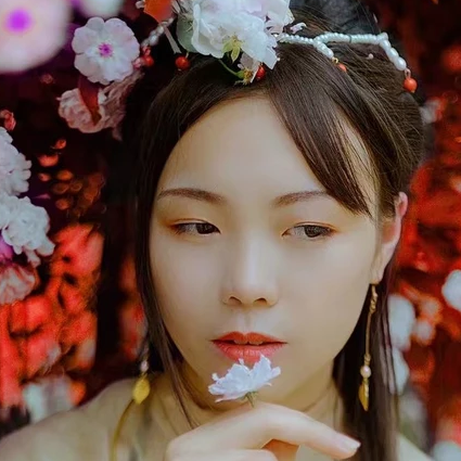 花開(kāi)芬芳女生頭像，唯美古風(fēng)真人頭像