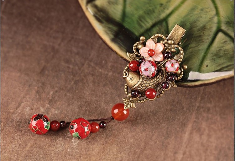 魚漫芳華發(fā)夾：古典家佳樂文學(xué)頭飾