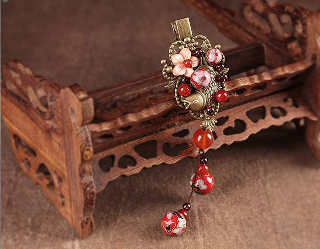 魚漫芳華發(fā)夾：古典家佳樂文學(xué)頭飾