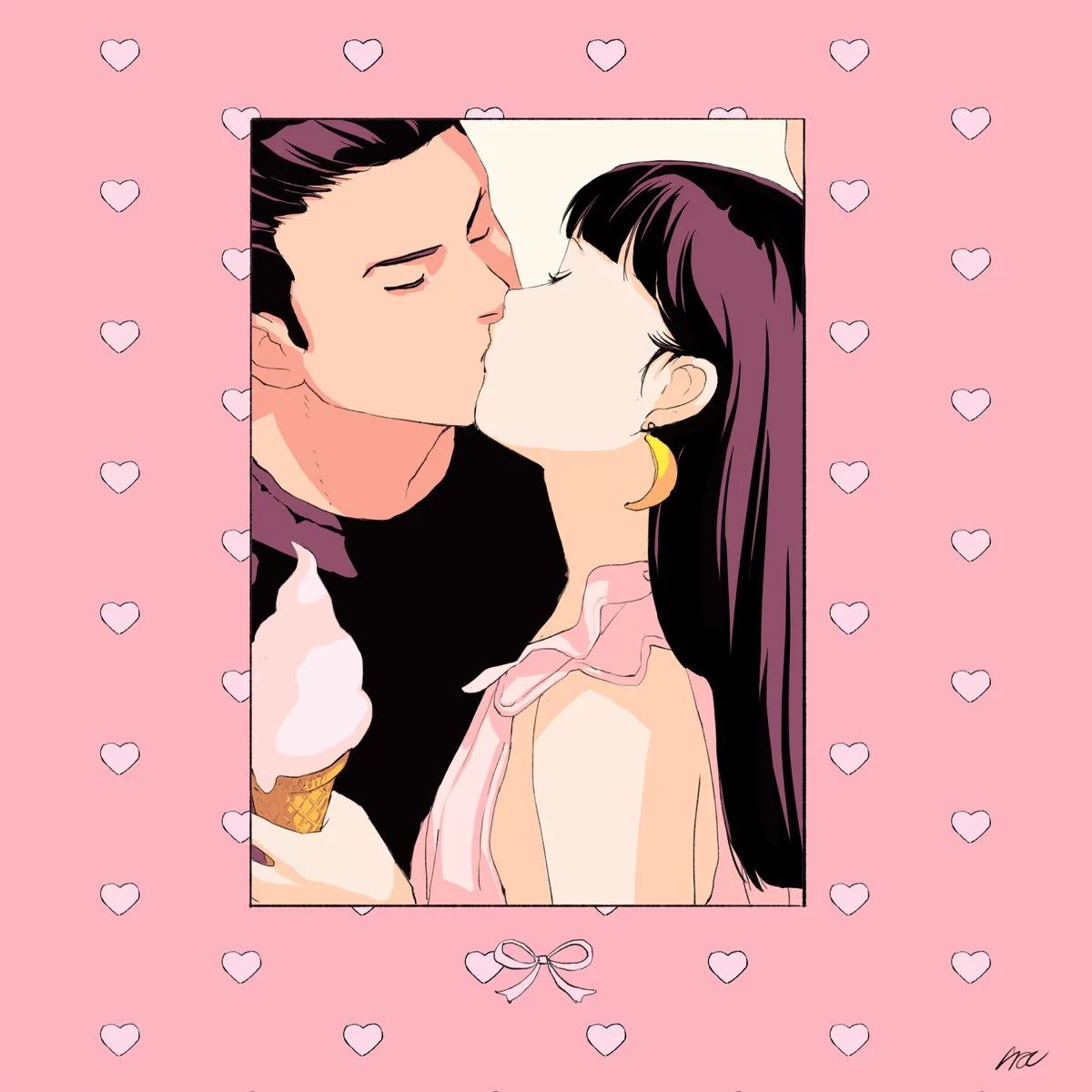 一組手繪少女風(fēng)格插畫(huà)，清新色彩插畫(huà)圖片