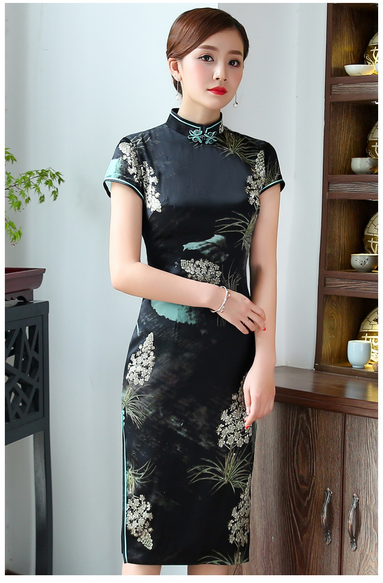 高貴冷艷的墨彩旗袍，奪人心魂的美!