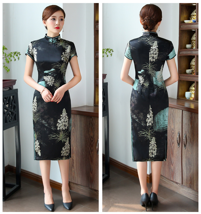 高貴冷艷的墨彩旗袍，奪人心魂的美!