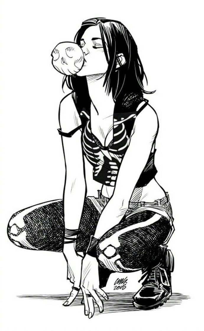 9款性感的黑白女郎插畫，嫵媚的美!