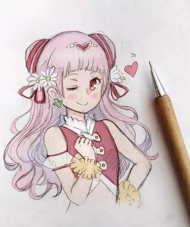 清新可愛美少女插畫，萌化你的心！