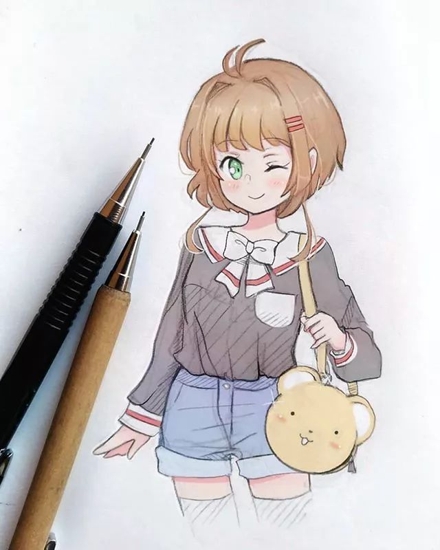 清新可愛(ài)美少女插畫(huà)，萌化你的心！