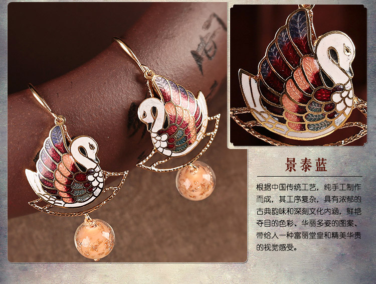 靜緣鴛鴦耳環(huán)，古典美好寓意首飾