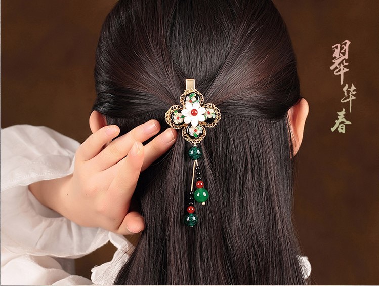 翠華春發(fā)夾，華麗典雅頭飾