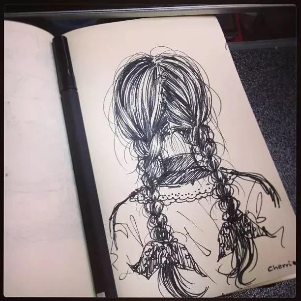 靈動的卡通動漫人物：黑白鉛筆手繪插畫