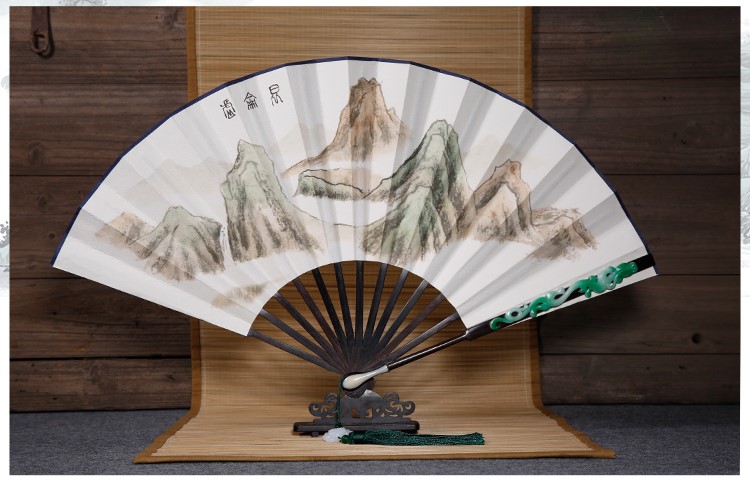 玉清昆侖扇:紫光檀木折扇