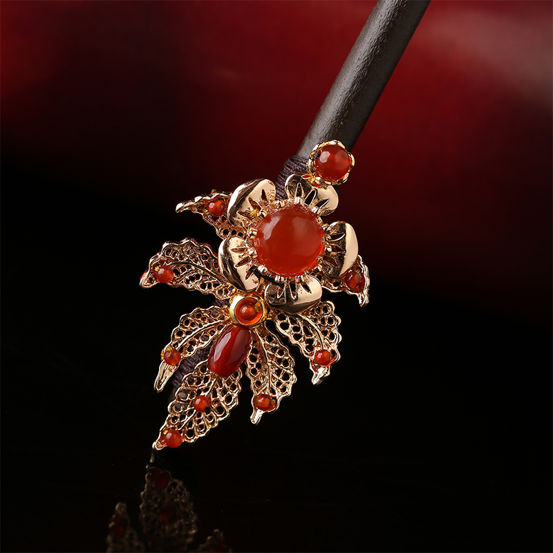 耀眼金色發(fā)簪，古風(fēng)氣質(zhì)頭飾