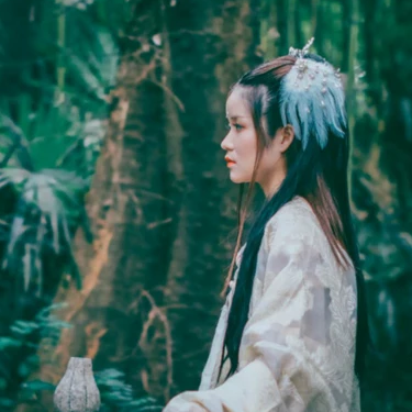 小清新女生頭像：唯美古風真人頭像