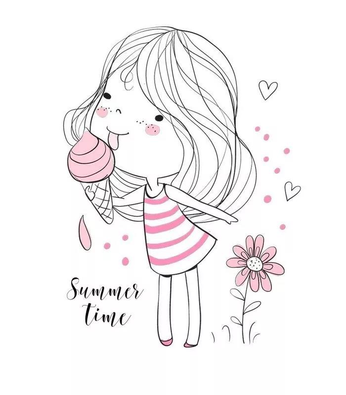 一組清新萌系簡(jiǎn)筆插畫：萌動(dòng)你的心靈！