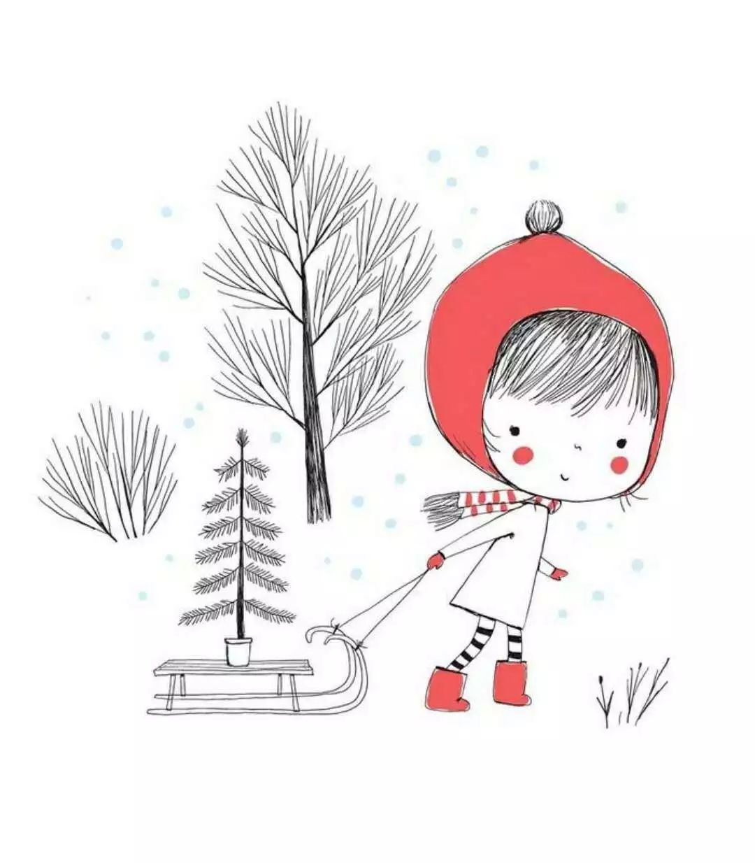 一組清新萌系簡(jiǎn)筆插畫：萌動(dòng)你的心靈！