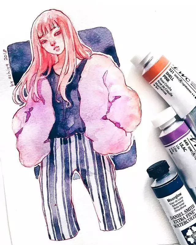 37款唯美水彩插畫：不一樣的色彩視覺！