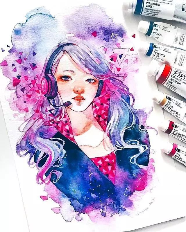 37款唯美水彩插畫：不一樣的色彩視覺！