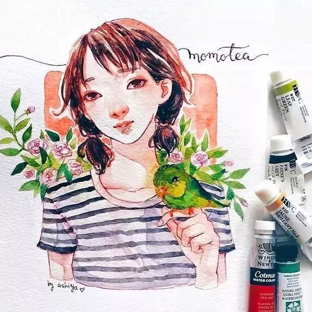 37款唯美水彩插畫：不一樣的色彩視覺！