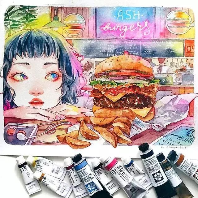 37款唯美水彩插畫(huà)：不一樣的色彩視覺(jué)！