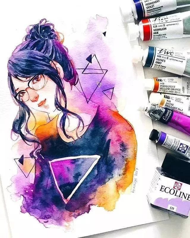 37款唯美水彩插畫：不一樣的色彩視覺！