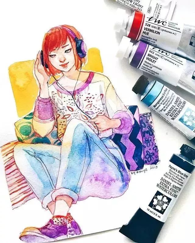 37款唯美水彩插畫：不一樣的色彩視覺！