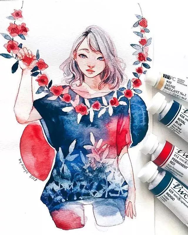 37款唯美水彩插畫(huà)：不一樣的色彩視覺(jué)！
