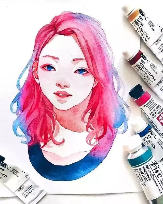 37款唯美水彩插畫：不一樣的色彩視覺！