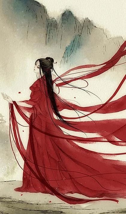 13款驚艷紅衣古風(fēng)圖片，唯美意境圖片!