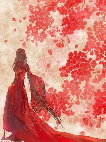 13款驚艷紅衣古風(fēng)圖片，唯美意境圖片!