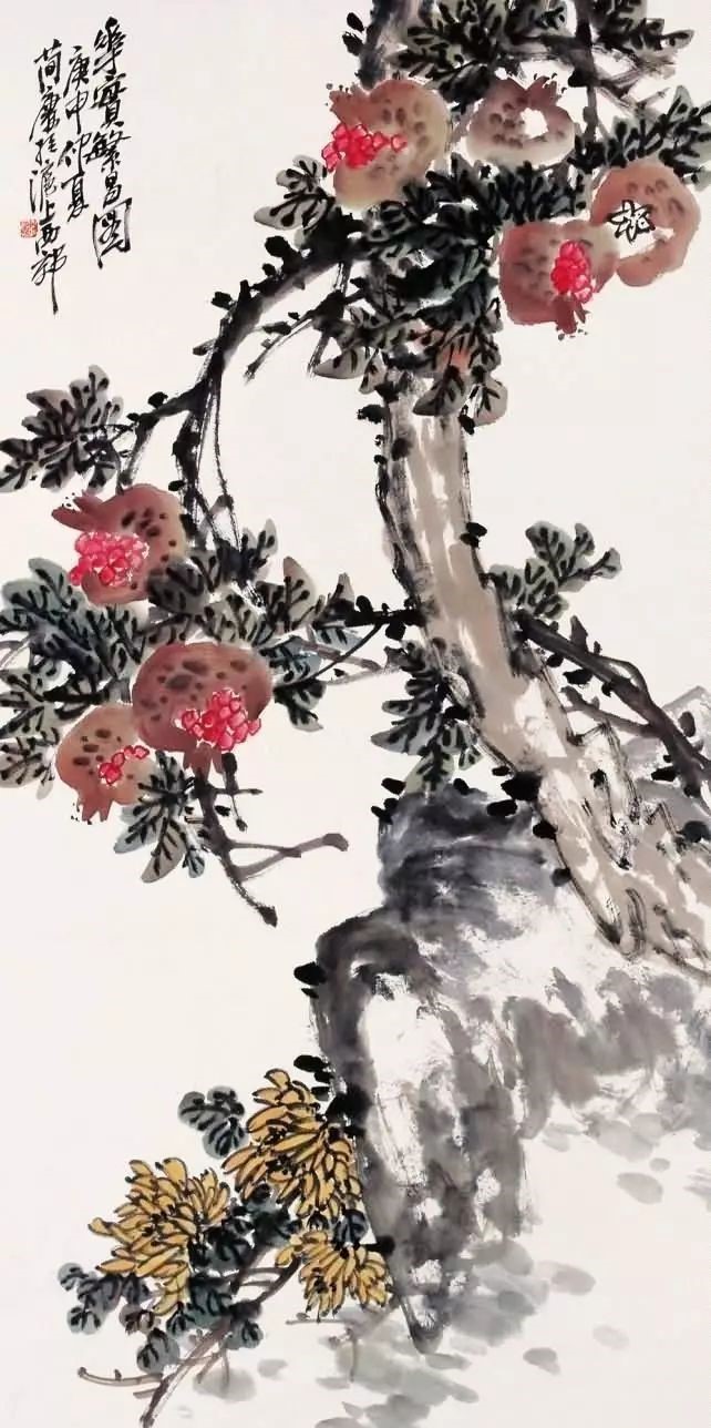 32幅曹簡樓國畫石榴圖：石榴令人垂涎欲滴！